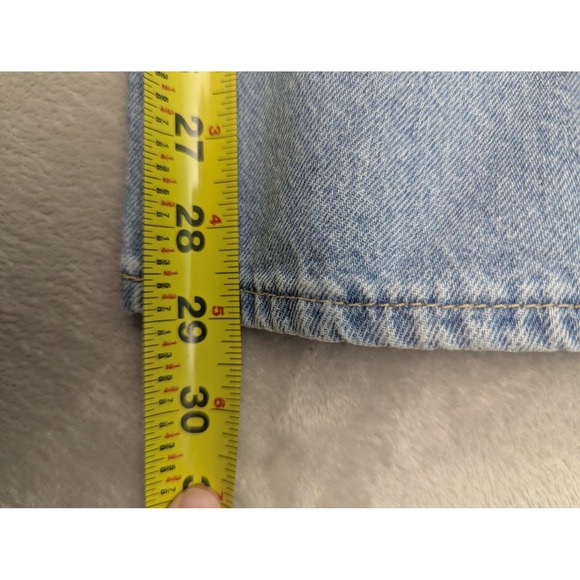 Levis High Waisted Straight Jeans Womens 25 Blue Light Wash Y2K Stretch Denim - Picture 8 of 15